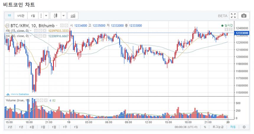 비트코인 시세 그래프 / 빗썸거래소