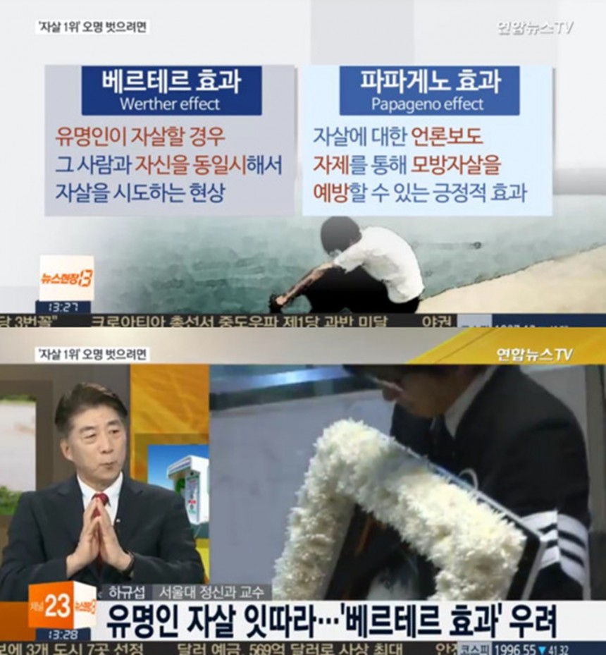 베르테르 효과 / 연합뉴스TV