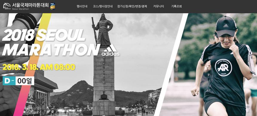 2018서울국제마라톤대회 홈페이지