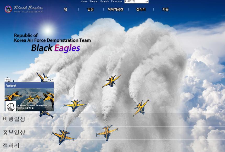 전투기 블랙이글스 홈페이지