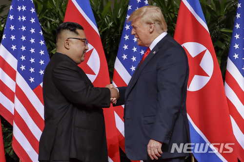 북한 김정은(나이 34세) 국무위원장·미국 도널드 트럼프(나이 71세) 대통령 / 뉴시스