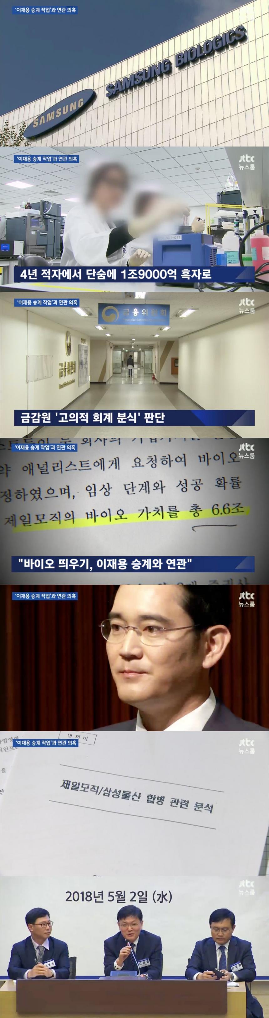 삼성바이오로직스 분식회계 / ‘JTBC 뉴스룸’ 방송 캡처