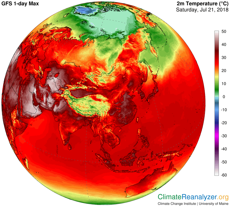 7월 21일 토요일 세계를 휩쓴 열파 / 기후변화연구소