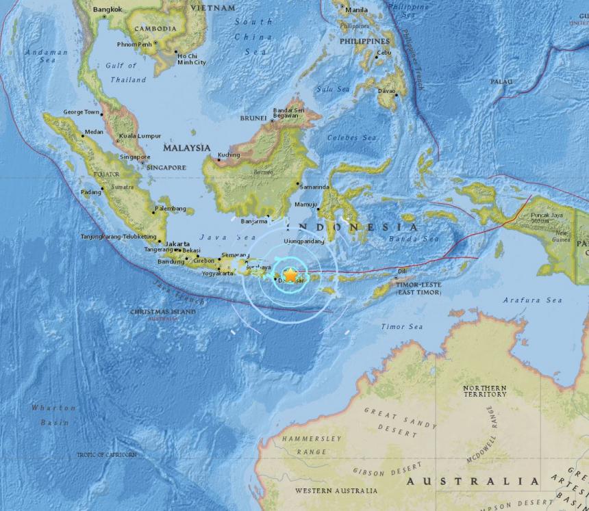 인도네시아 지진 / 미국 지질조사국