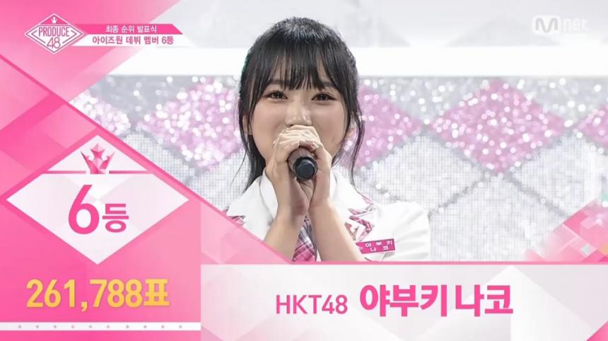 Mnet ‘프로듀스48’ 방송 캡처