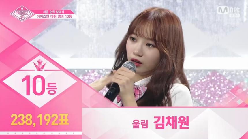 Mnet ‘프로듀스48’ 방송 캡처