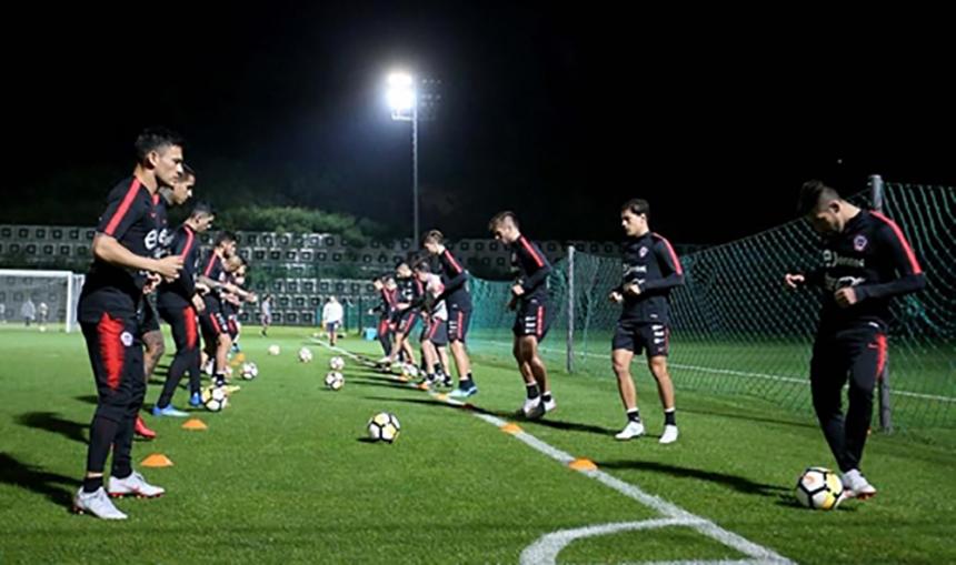 훈련 중인 칠레 축구 국가대표팀 / 칠레축구협회, 연합뉴스