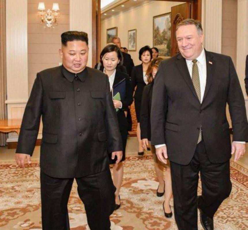 김정은 북한 국무위원장-마이크 폼페이오 미국 국무장관 / 연합뉴스