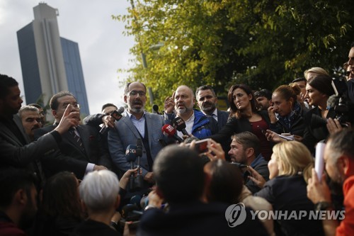 카슈끄지 사건 몸통 처벌 촉구하는 터키·아랍 언론인 단체 / AP=연합뉴스