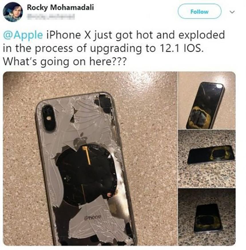 라헬 모하메드 트위터 / 애플 아이폰X 폭발