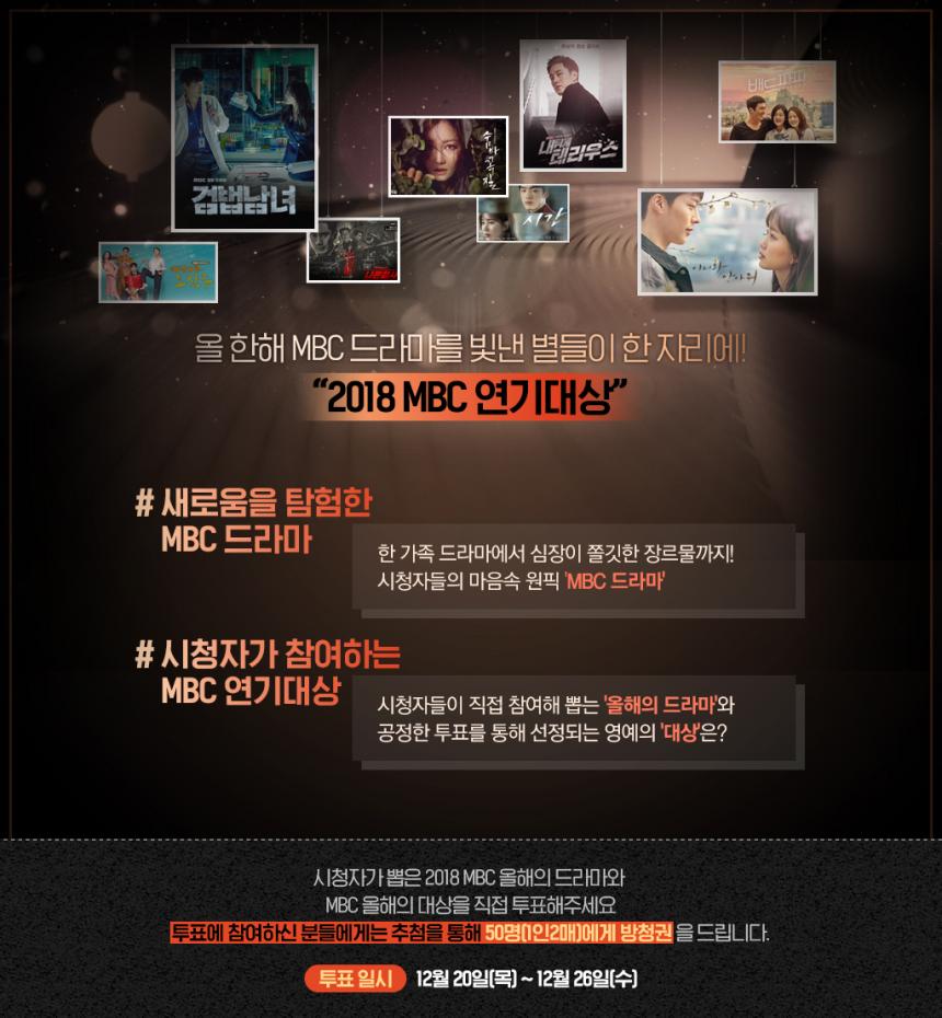‘2018 MBC 연기대상’ 홈페이지