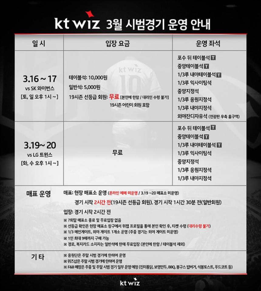 KT wiz 공식 홈페이지