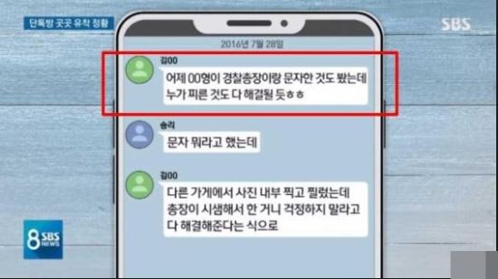 경찰청 윤총경 누구 / 승리 카카오톡 단체방