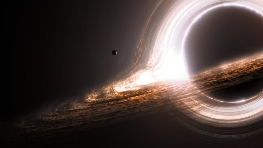 영화 인터스텔라에서 블랙홀을 묘사한 장면