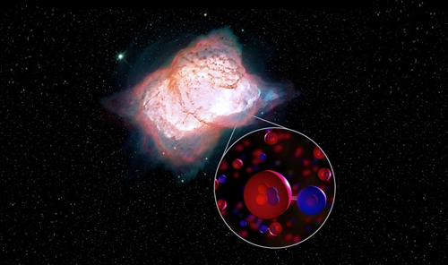 우주 첫 분자 수소화 헬륨이 관측된 NGC 7027 성운 상상도 [NASA/SOFIA/L. Proudfit/D.Rutter 제공]