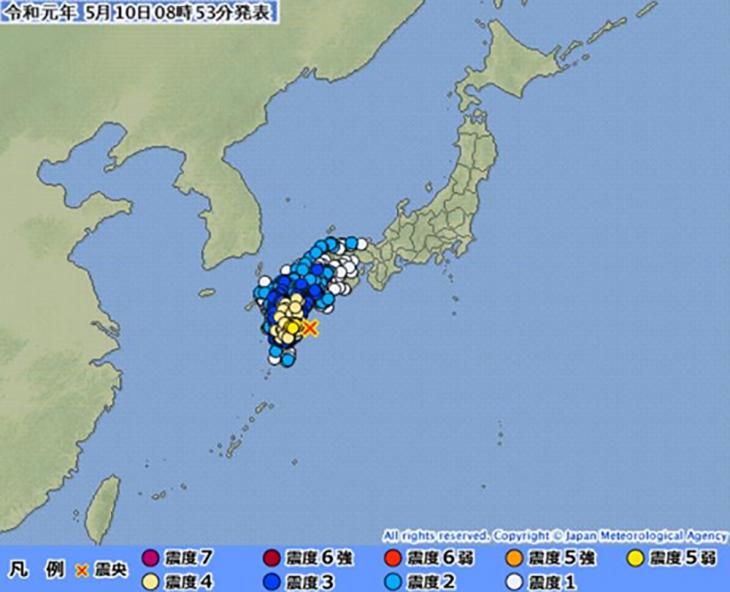 일본 지진 / 일본기상청 홈페이지 캡처