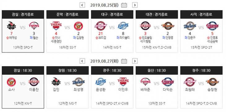 KBO 공식 홈페이지