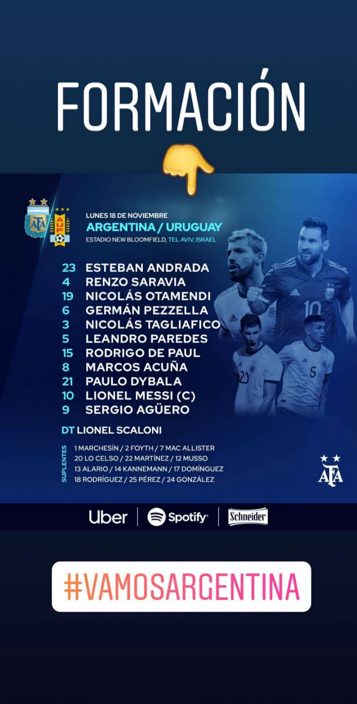아르헨티나축구협회 공식 인스타그램