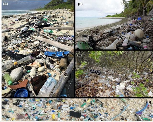 호주 연구진이 인도양 상의 작은 섬 코코스 제도의 섬들에서 무려 4억1400만개의 플라스틱 쓰레기 조각들을 발견했다고 16일(현지시간) 과학전문지 네이처에 게재한 논문을 통해 밝혔다. 사진은 코코스 섬의 쓰레기 모습. / 사진출처: 네이처 홈페이지 2019.05.17