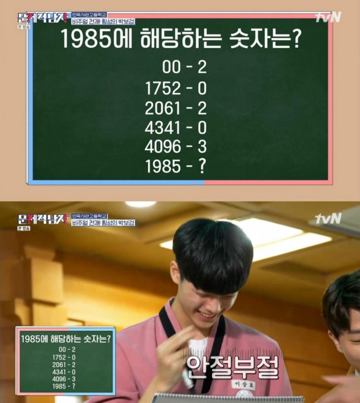 tvN '문제적 남자 - 브레인 유랑단' 방송 캡처