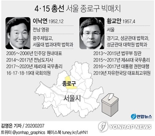 4·15총선 서울 종로구 빅매치 연합뉴스 제공