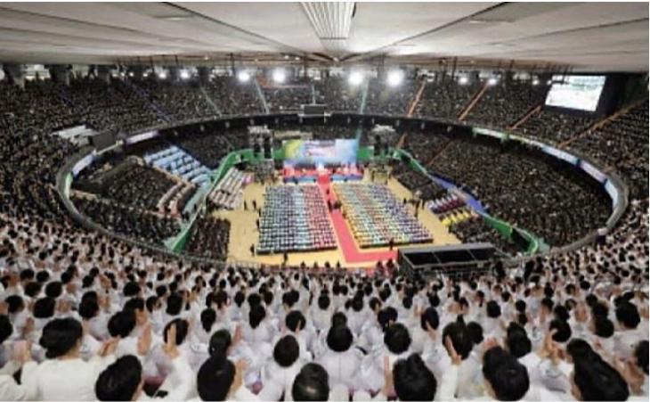 2019년 3월 14일 서울 잠실 실내체육관에서 진행된 신천지 창립 기념 예배