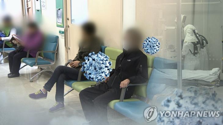 코로나19 진료 병원 대기실(CG) / 연합뉴스