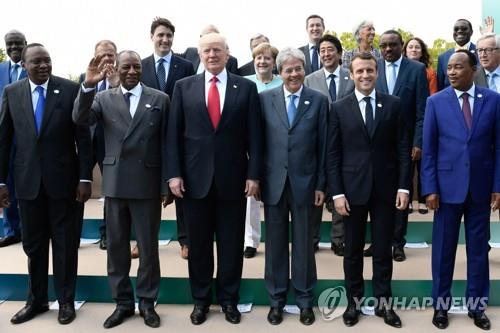 2017년 5월 이탈리아 G7 정상회의 때 모습 / 연합뉴스