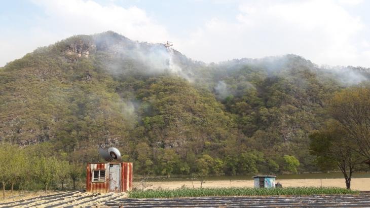 병산서원서 본 산불 현장 / 연합뉴스