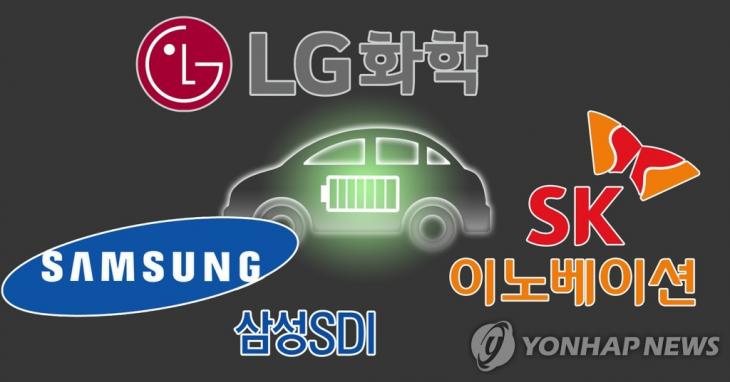 LG화학ㆍ삼성SDIㆍSK이노베이션 국내 배터리 3사 (PG) / 연합뉴스