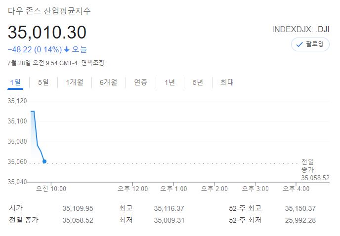 다우존스 / 구글
