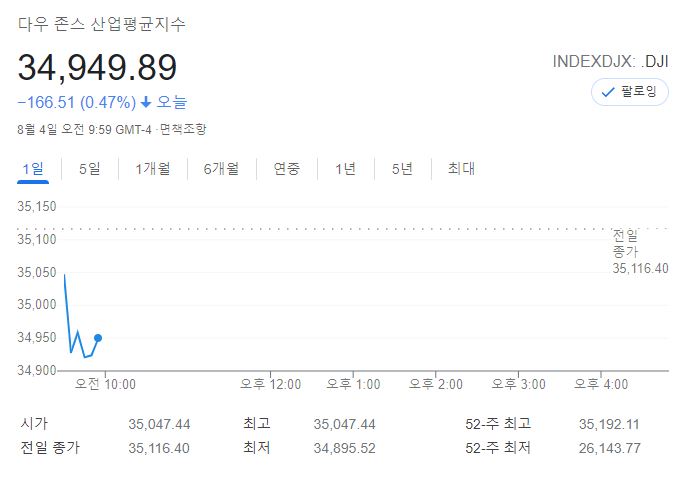 다우존스 / 구글