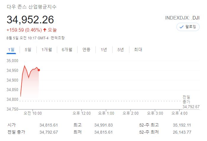 다우존스 / 구글