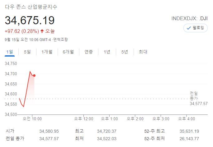 다우존스 / 구글