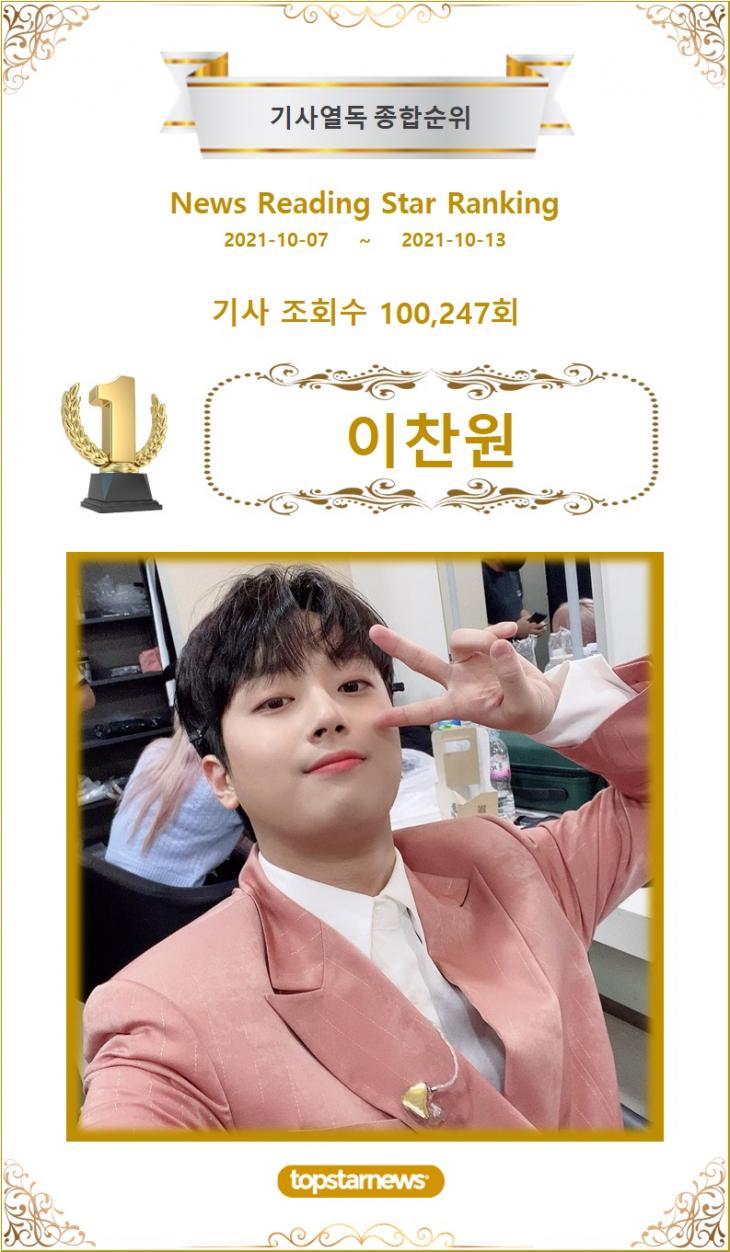 기사열독종합순위 1위 이찬원