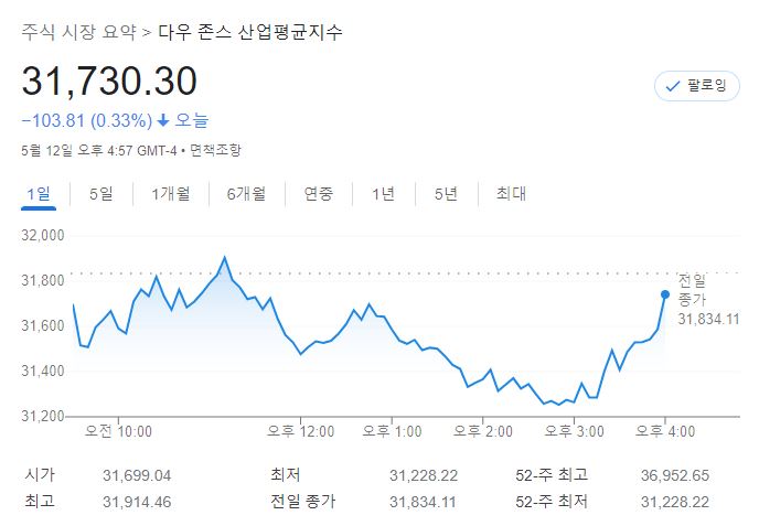 다우존스 / 구글