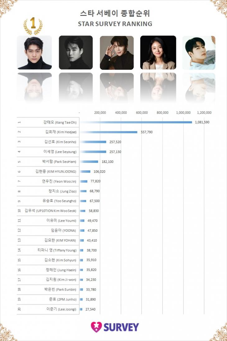 6. 스타 서베이 종합순위 TOP20