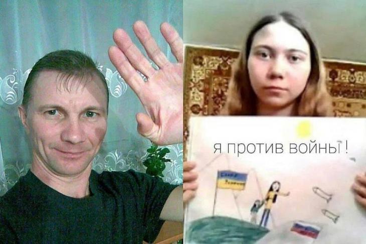 검열 표적이 된 모스칼료프 부녀 [러시아 인권단체 OVD-인포 소셜미디어 캡처]