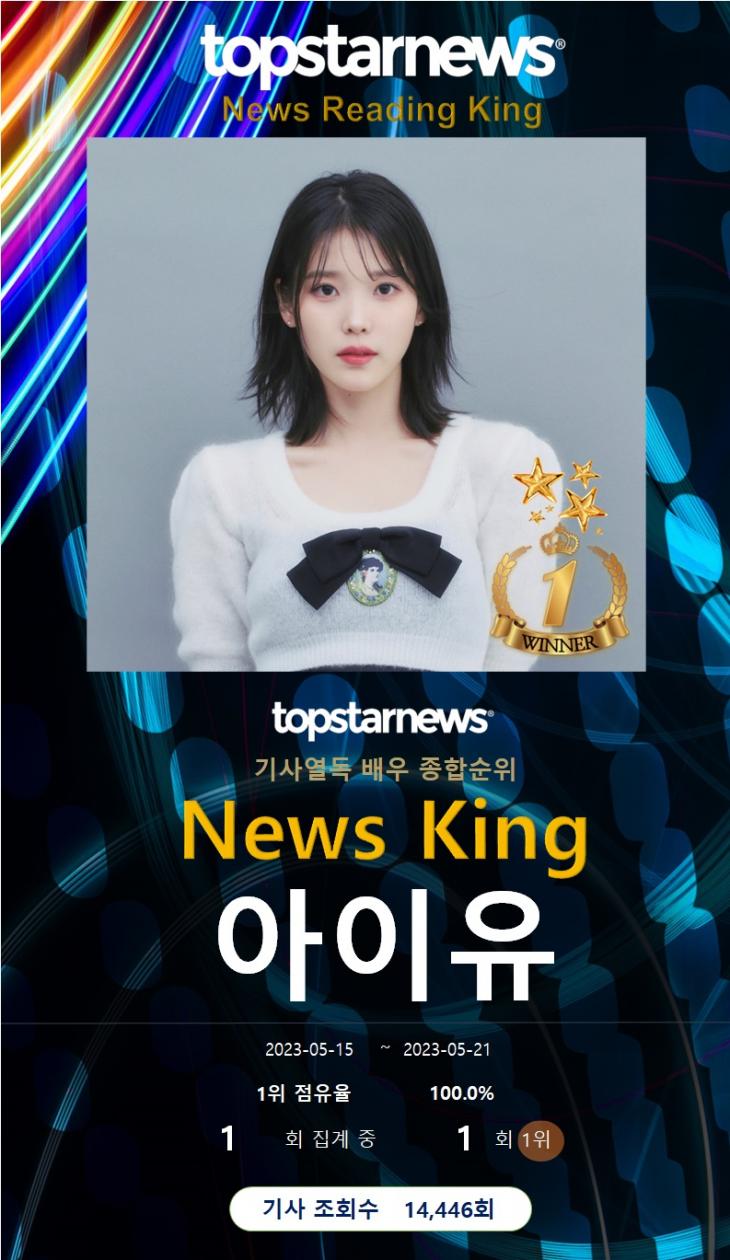 기사열독종합순위 1위 아이유