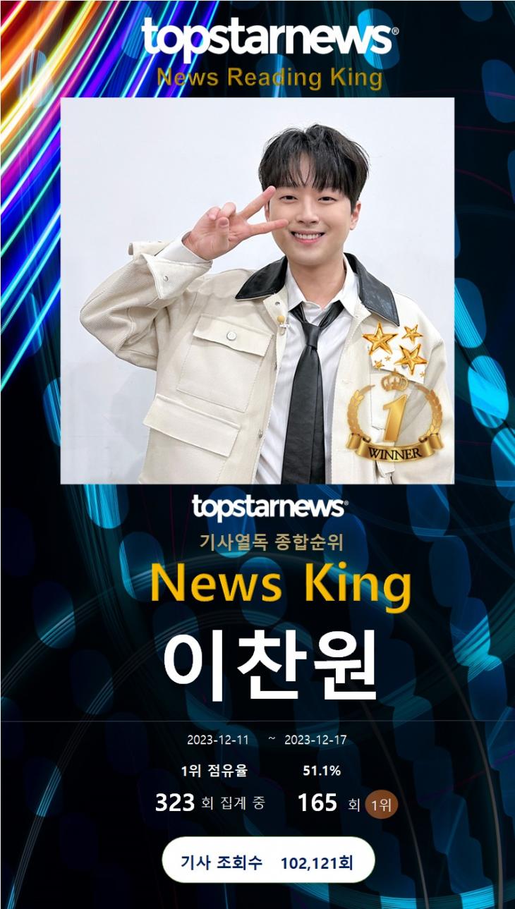 기사열독종합순위 1위 이찬원