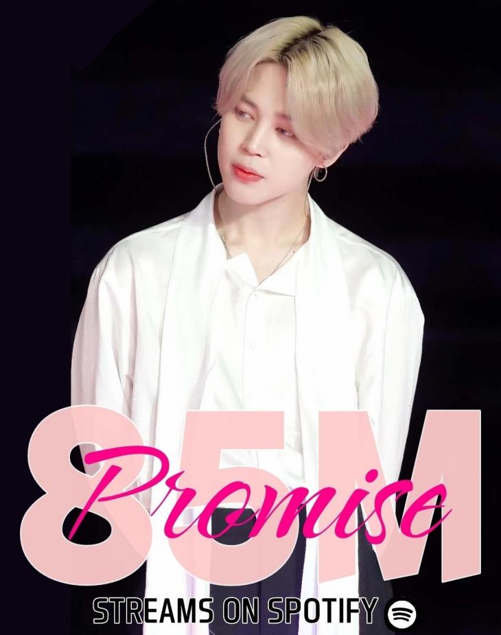 'Promise' do BTS Jimin, vencedor de 2 recordes mundiais do Guinness, ultrapassa 85 milhões de streams no Spotify