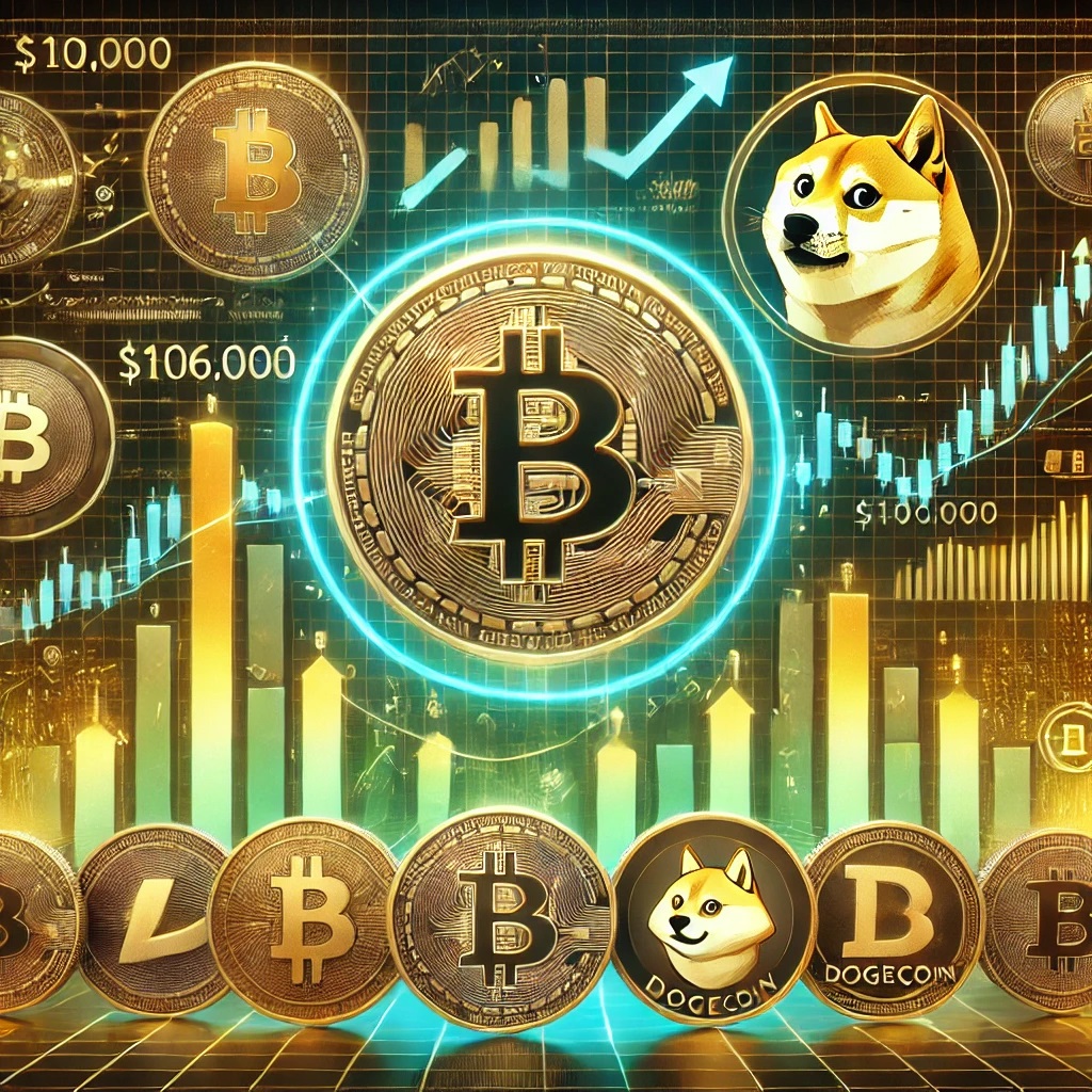 암호화폐 시장 강세, 비트코인 10만 6천 달러 돌파와 도지코인 시바이누 등 밈코인의 급등 - 김시현 기자 - 톱스타뉴스 - 경제