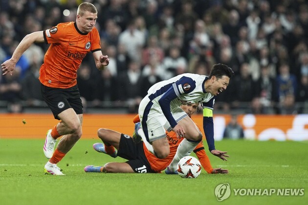 "7경기 연속 결장"…손흥민, <b>유로파리그</b> 4강 <b>2차전</b>도 결장→<b>토트넘</b> 원정...