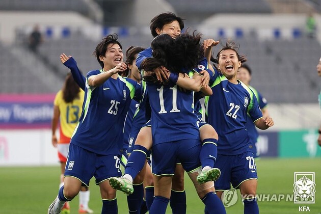 "평균 26세 세대교체"…<b>여자축구대표팀</b>, <b>콜롬비아전</b> 신예 활약→1-1 무승...
