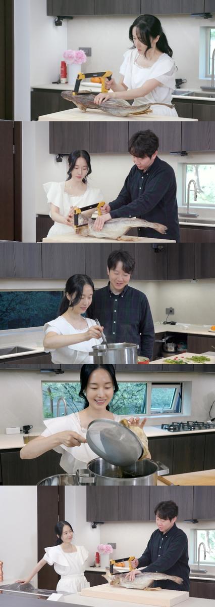 "<b>이정현</b>·남편, 거대한 <b>약대구</b>에 도전"…'편스토랑' 현실부부의 톱질→...