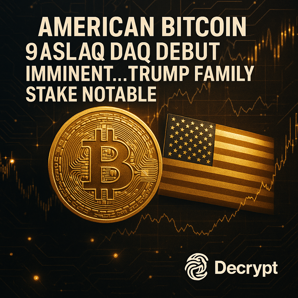 미국 비트코인, 9월 나스닥 상장 임박…트럼프 일가 지분 주목 - 김윤교 기자 - 톱스타뉴스 - 국제/시세