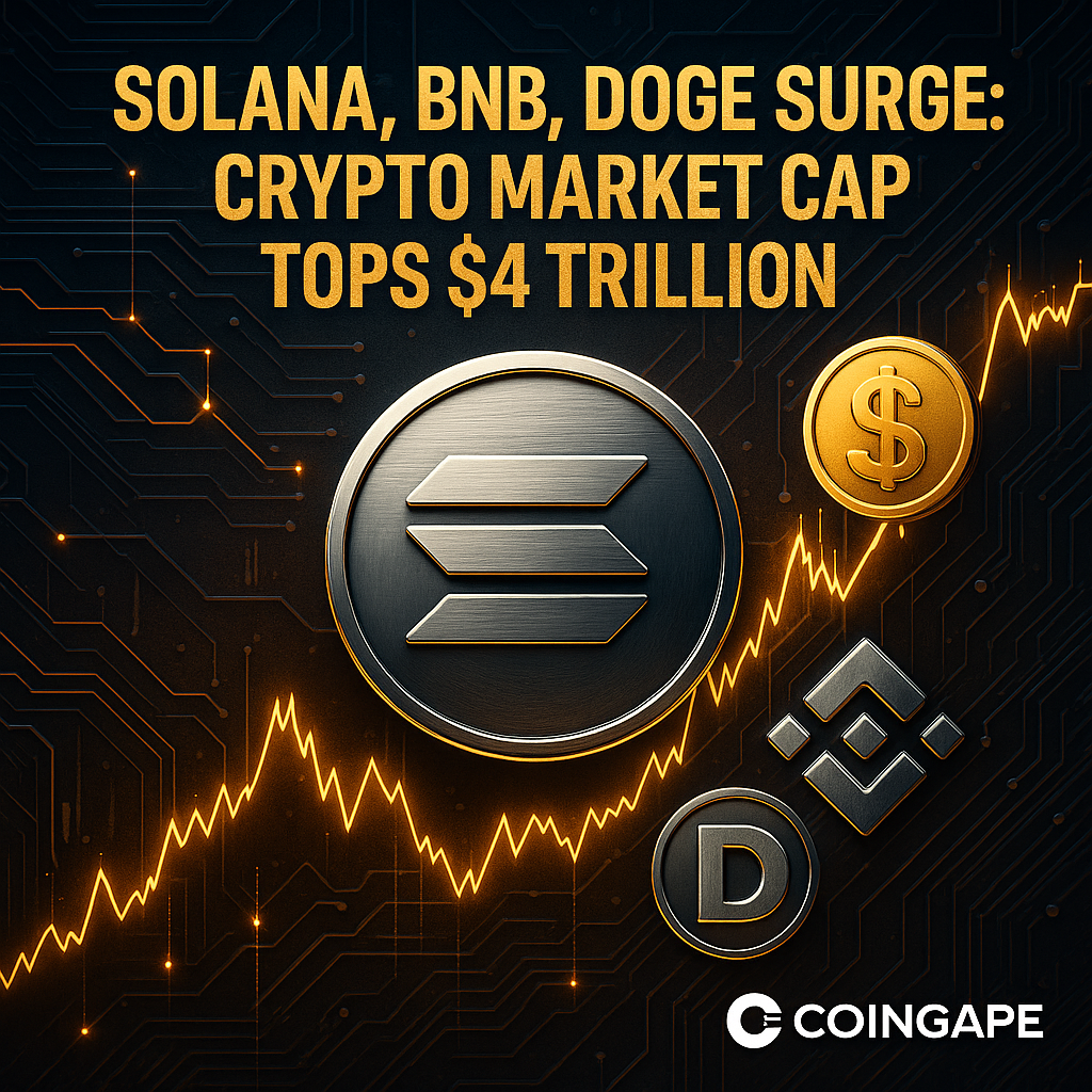 솔라나·BNB·도지코인 급등, 시총 4조 달러 돌파 - 김시현 기자 - 톱스타뉴스 - 국제/시세