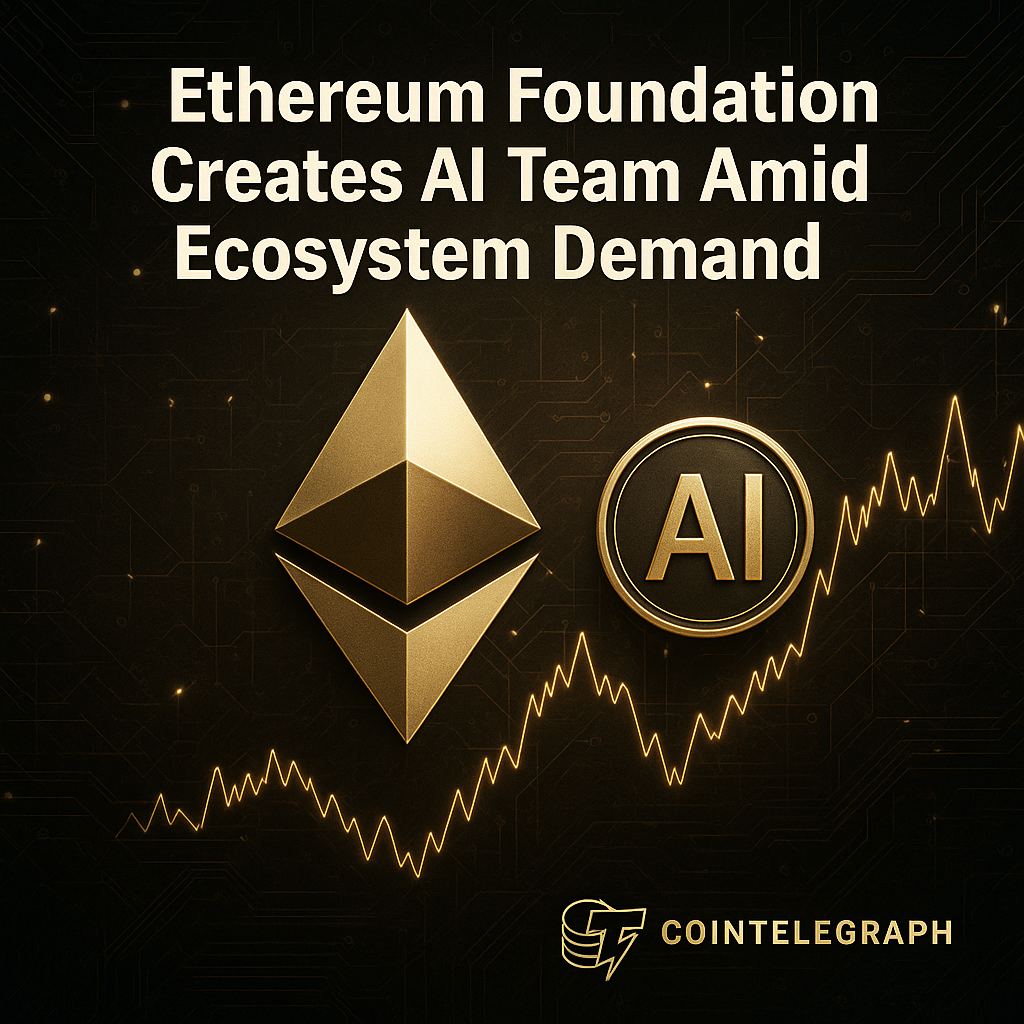 이더리움 재단, AI 전담팀 신설…생태계 수요가 이끌었다 - 김윤교 기자 - 톱스타뉴스 - 국제/시세