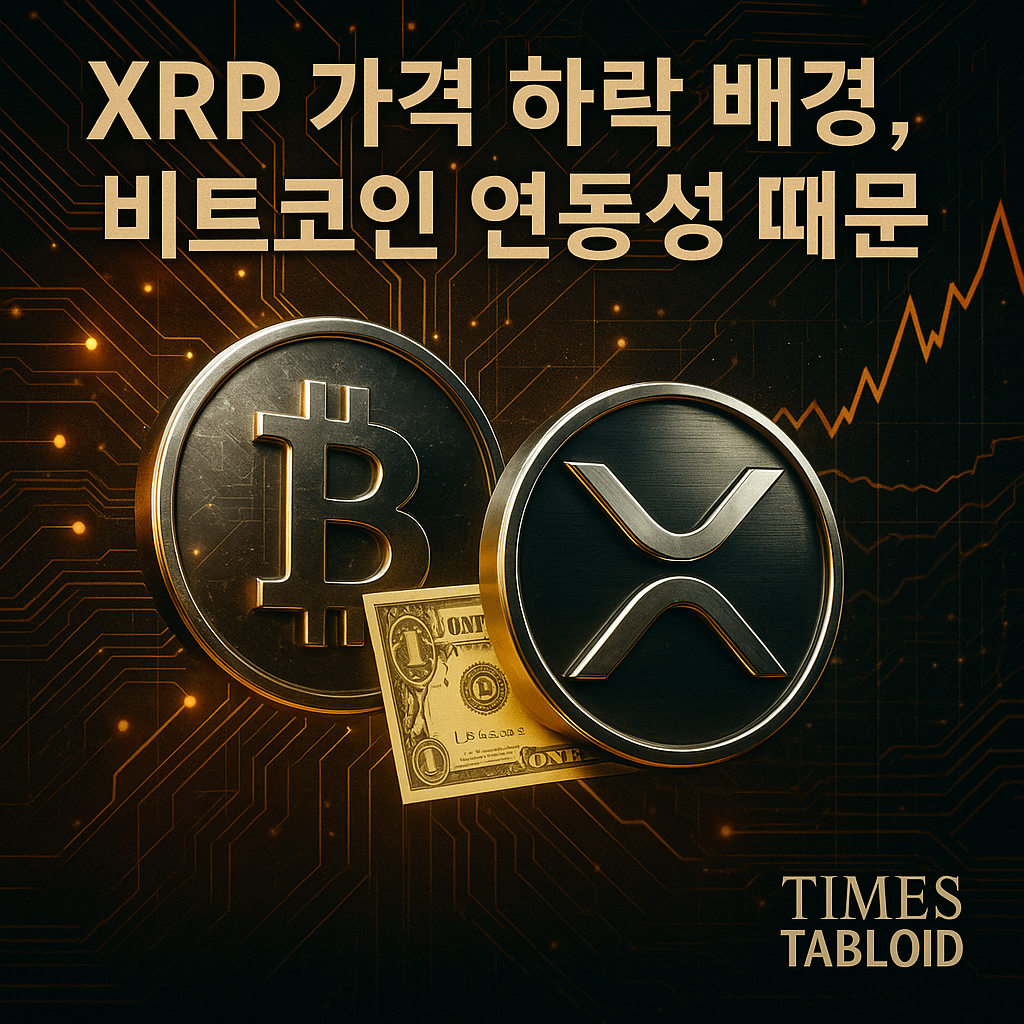 리플 XRP 가격 하락 이유는 비트코인 연동성 때문