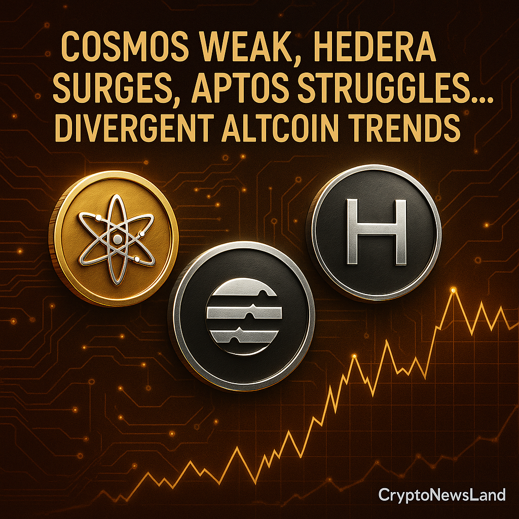 코스모스 약세·헤데라 급등·앱토스 부진…엇갈린 알트코인 흐름 - 김시현 기자 - 톱스타뉴스 - 국제/시세